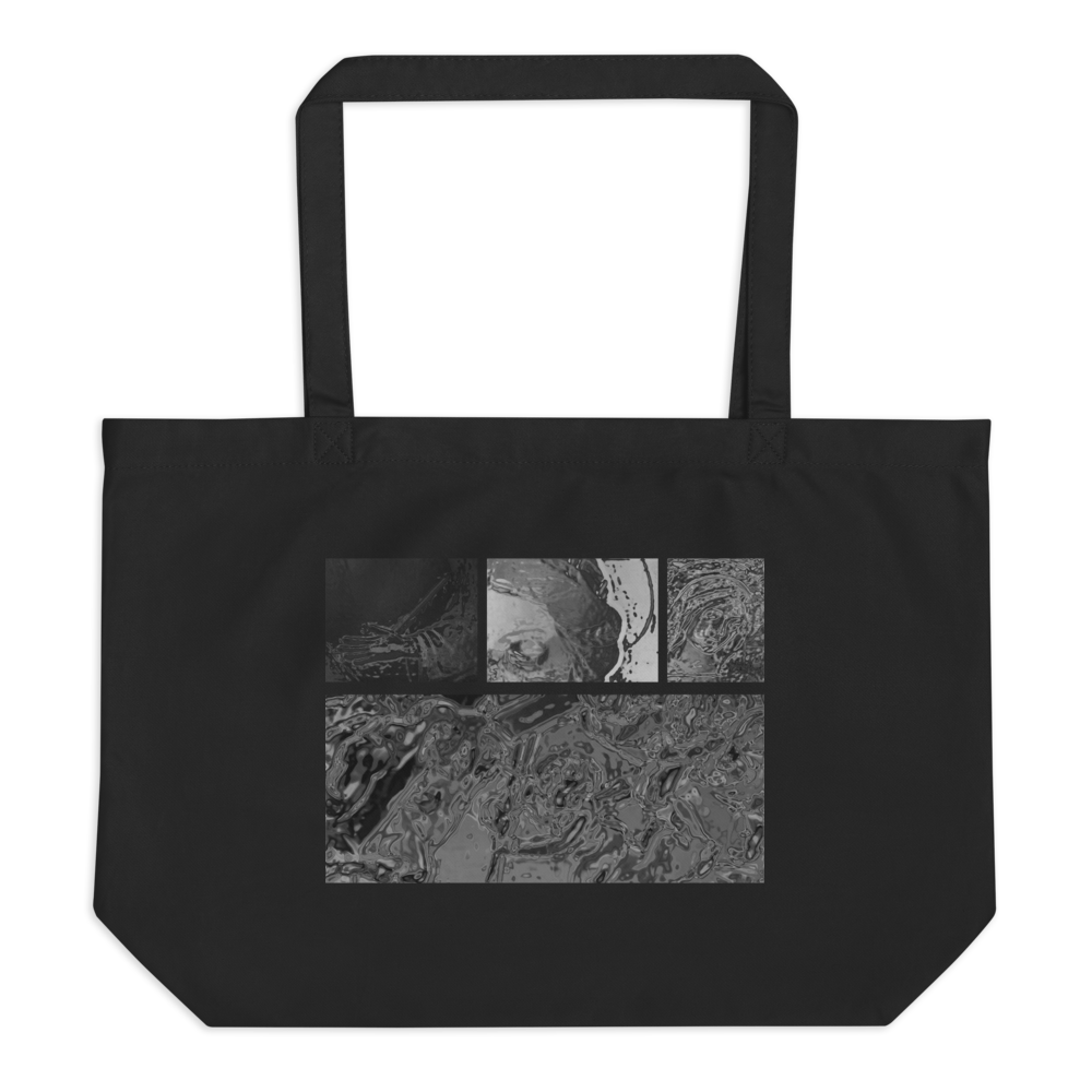 PANELS IN CHROME Large organic tote bag