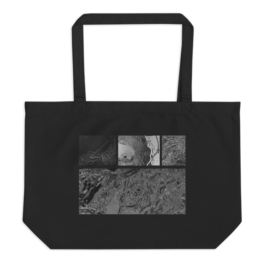 PANELS IN CHROME Large organic tote bag