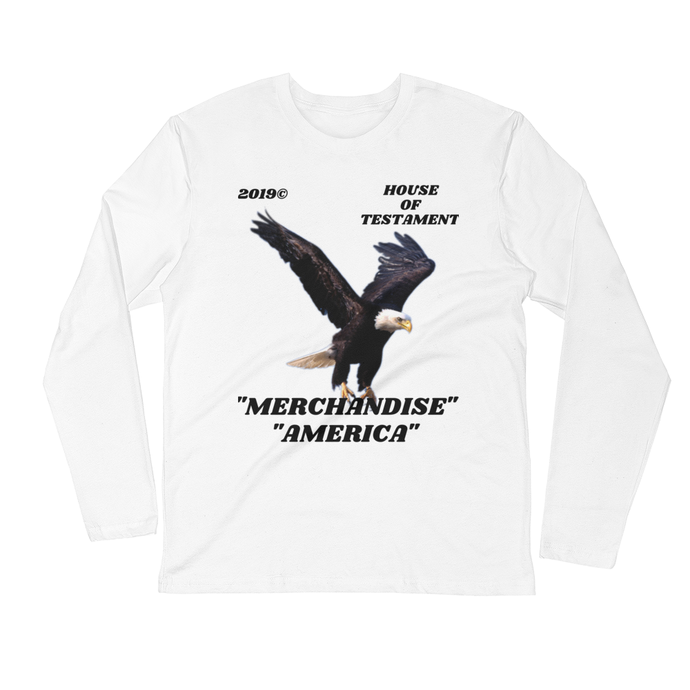 AMERICA Long Sleeve Fitted Crew