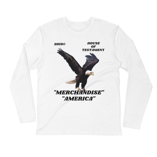 AMERICA Long Sleeve Fitted Crew