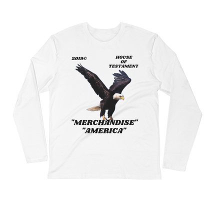 AMERICA Long Sleeve Fitted Crew